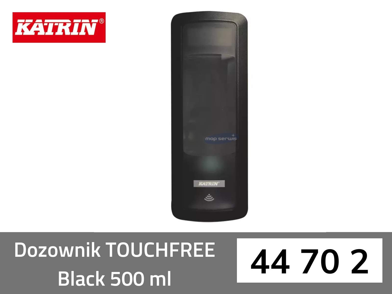 Dozownik KATRIN 44702 Czarny 500ml Bezdotykowy Touchfree